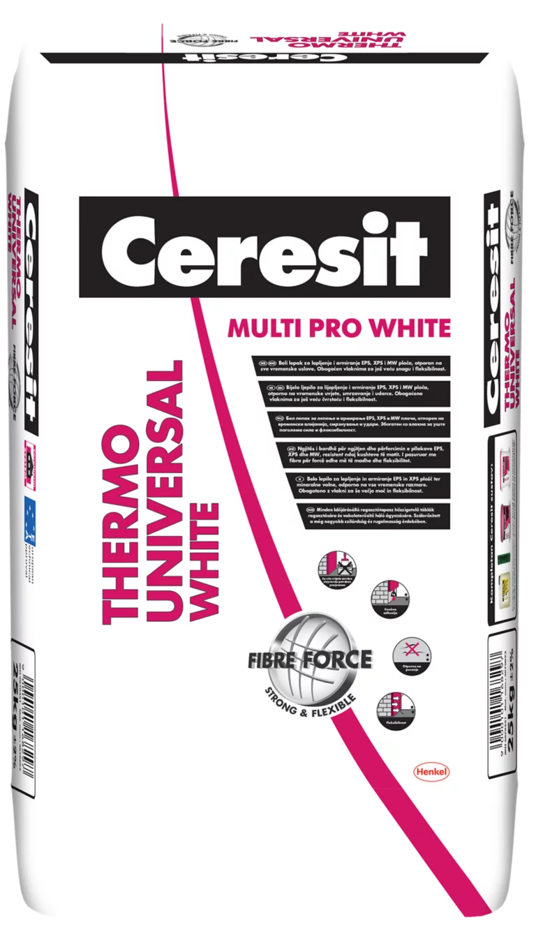 Ljepilo za ljepljenje i armiranje izolacijskih ploča, THERMO UNIVERZAL, 25 KG, CERESIT